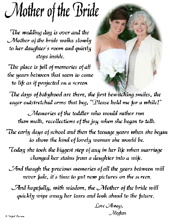 Mother Of The Bride Poems To Her Daughter Midway Media